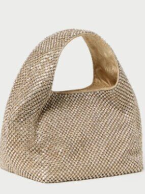 Loeffler Randall Kenzie Gold Diamanté Mini Bag - NEW